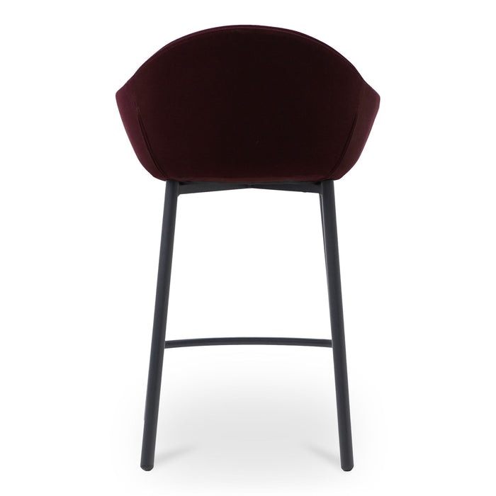 Emily - Counter Stool - Wine Velvet