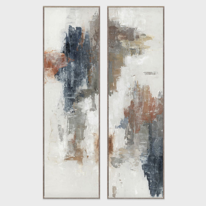 Brand - New Canvas Diptych - Gray & Light Brown