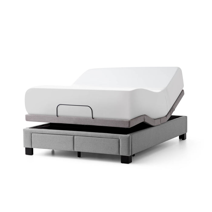 Duncan - King Platform Bed Base - Stone