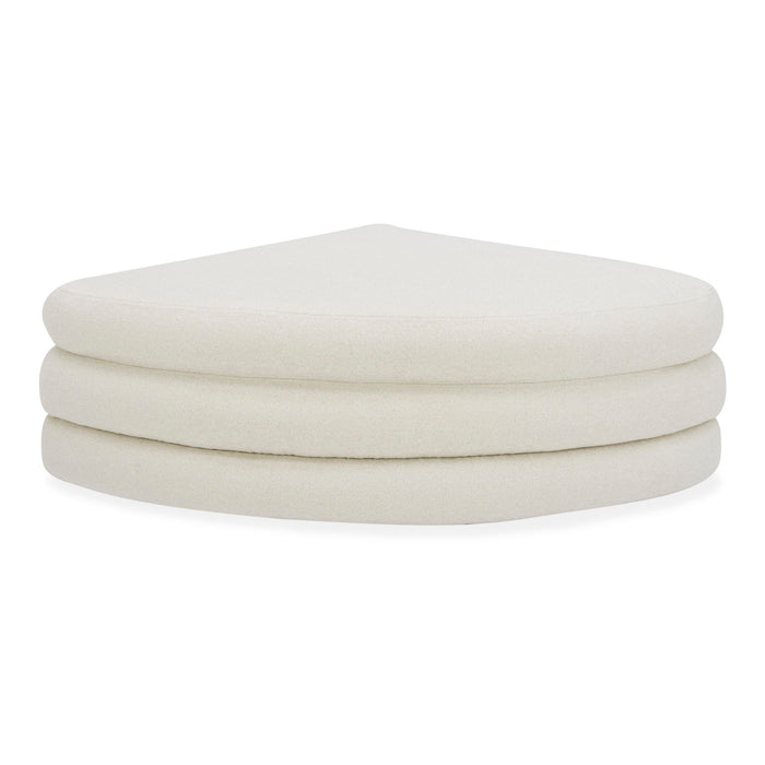 Lowtide - Curved Ottoman - White