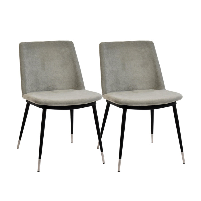 Evora - Velvet Chair With Gold Legs (Set of 2)