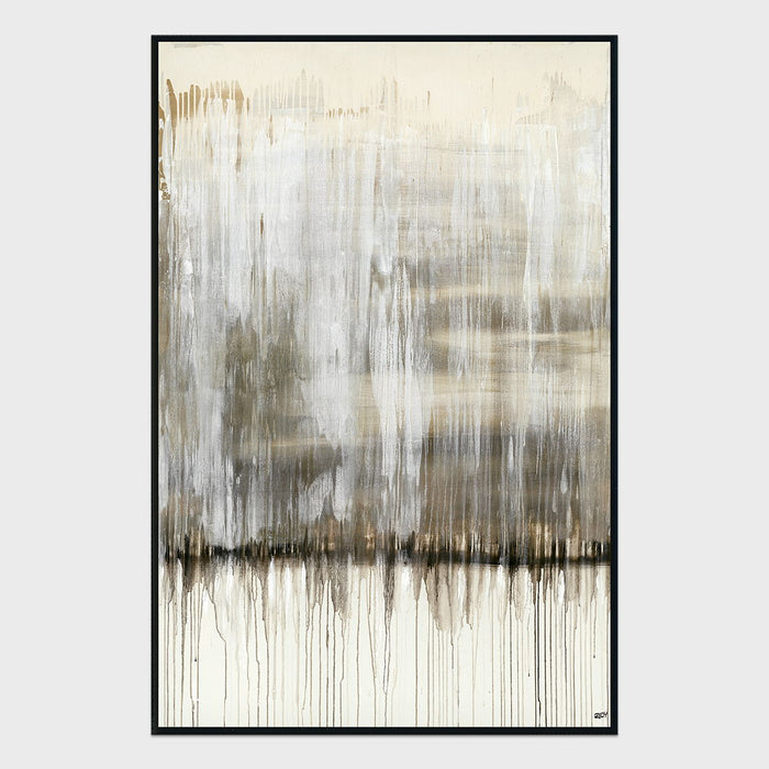 Steam - 48" x 72" Canvas Art - Gray