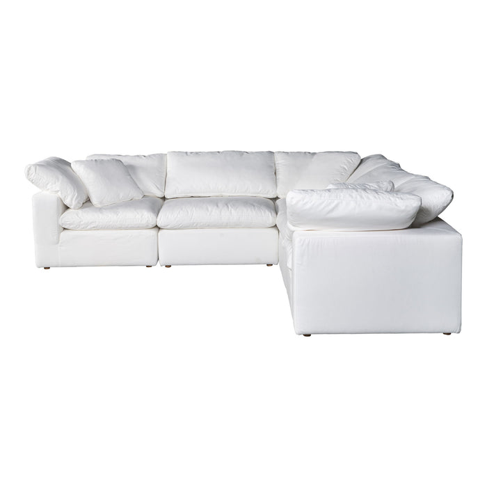 Terra - Condo Classic L Modular Sectional Livesmart Fabric - Cream