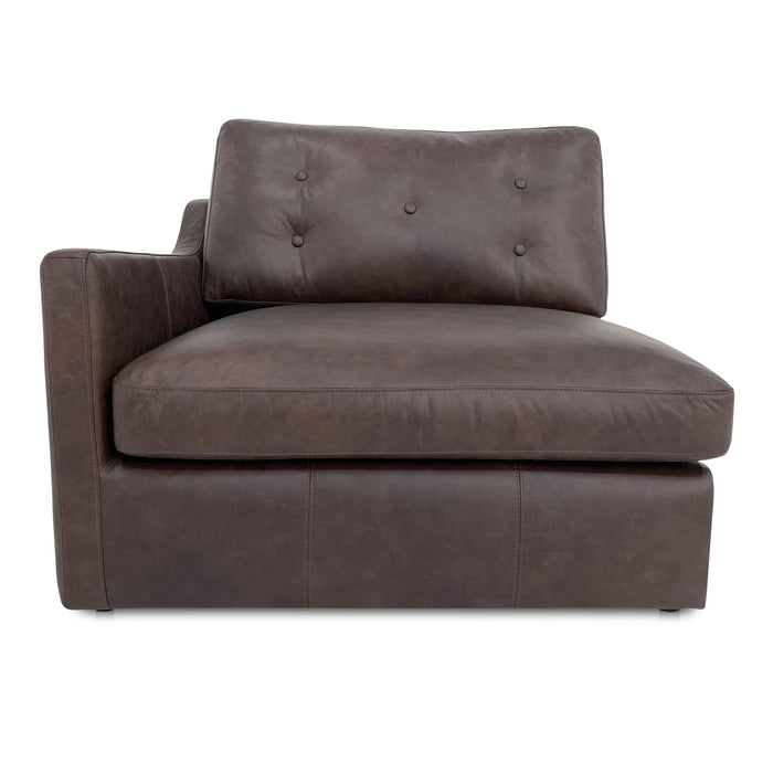 Thurlow - Left Arm Facing Chair Leather - Espresso Brown