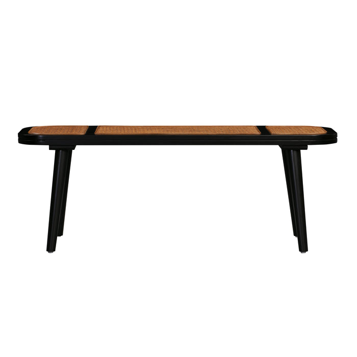 Emilia - Cane Bench - Black