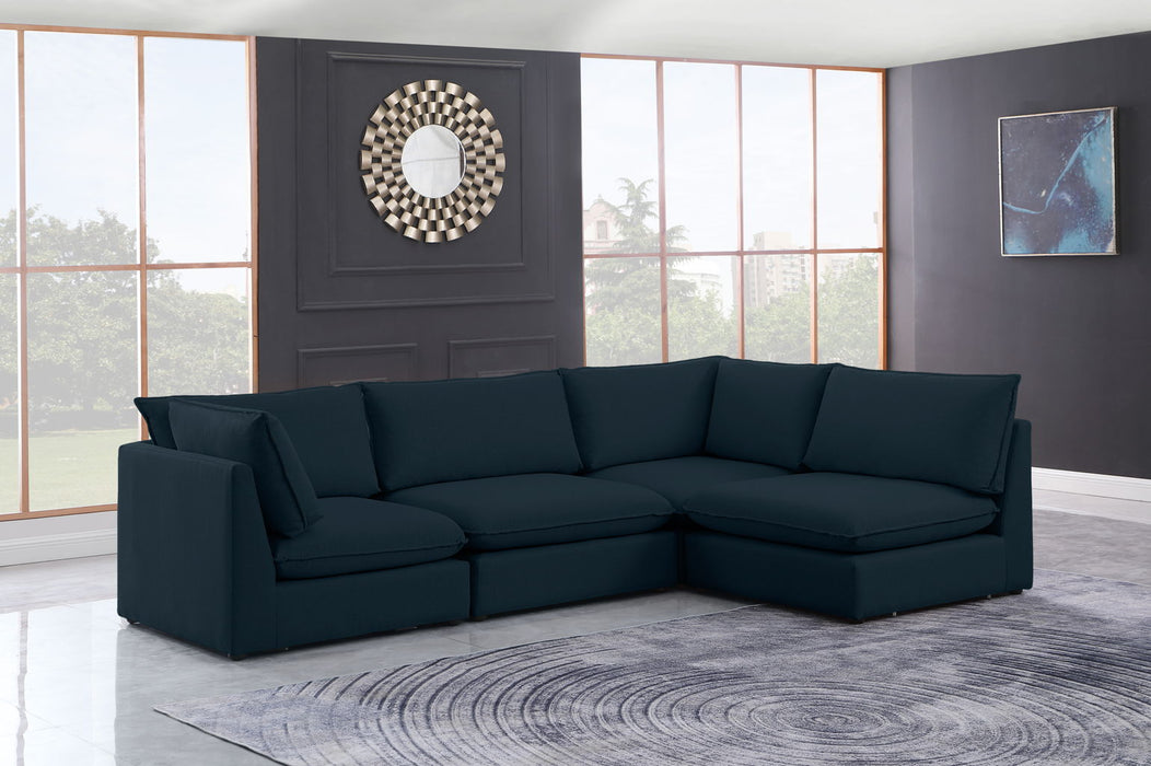 Mackenzie - Modular Sectional 4 Piece - Navy - Fabric