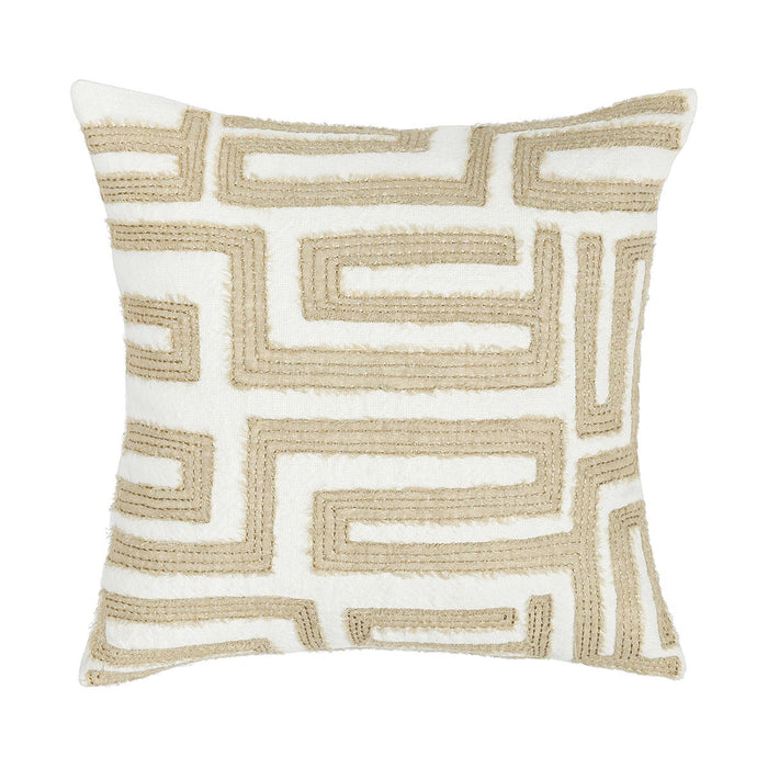 Villa Classics - Mateo Pillow 22' x 22' - Metallic Gold/Ivory