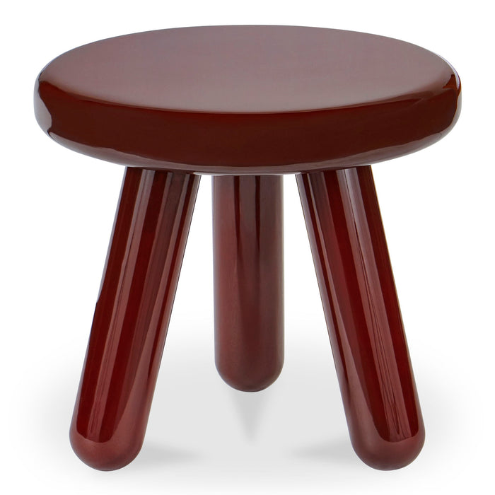 Joy - Accent Table - Dark Red