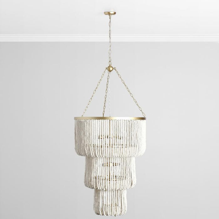 Amanda - Beaded Chandelier - White