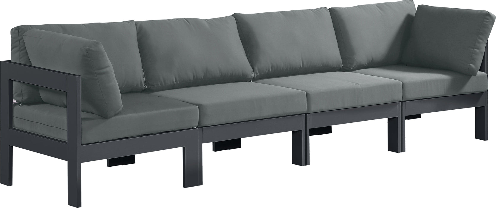 Nizuc - Outdoor Patio Modular Sofa - Dark Grey - Modern & Contemporary