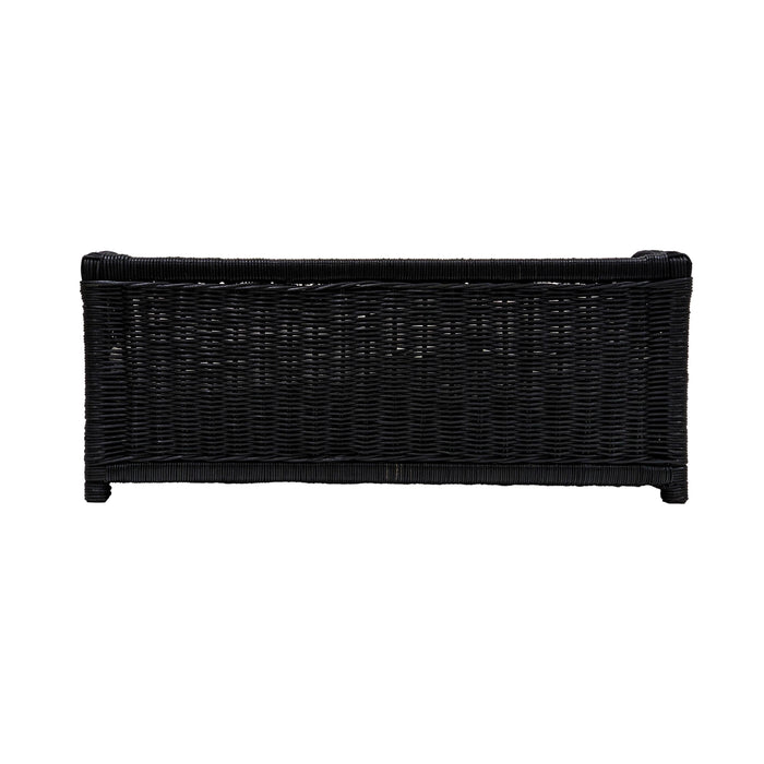 Poppy - Rattan Small Pet Bed - Black