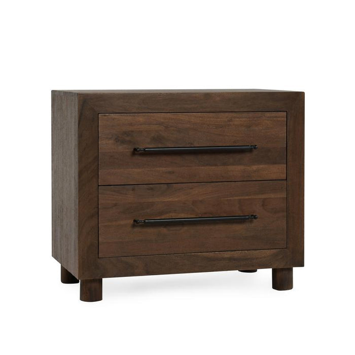 Jaxon - Wood 2 Drawer Nightstand - Cocoa Brown