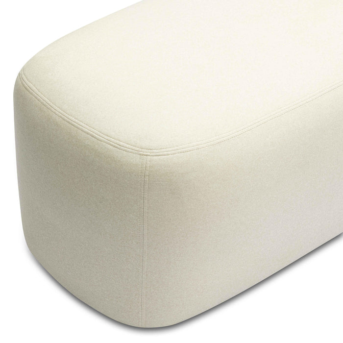 Graceland - Faux Mohair Bench - Cream