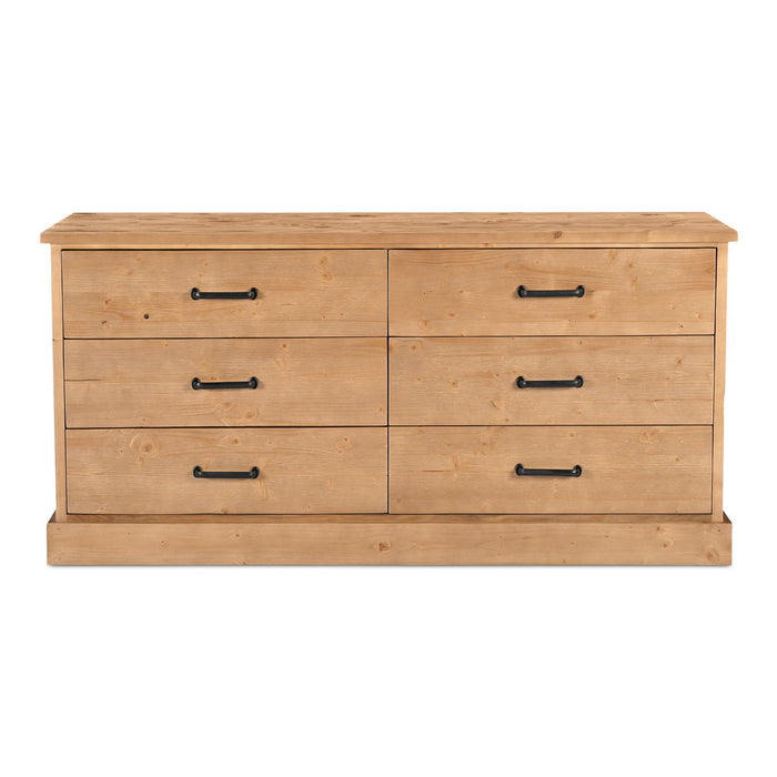 Tade - 6 Drawer Dresser - Honey