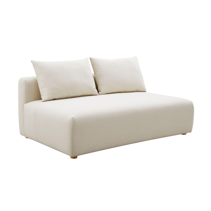 Hangover - Linen Modular Loveseat - Cream