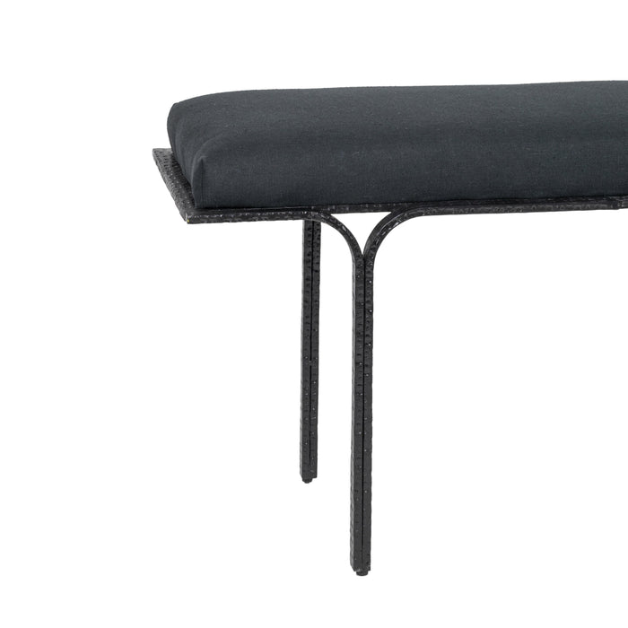 Bryn - Linen Bench - Black