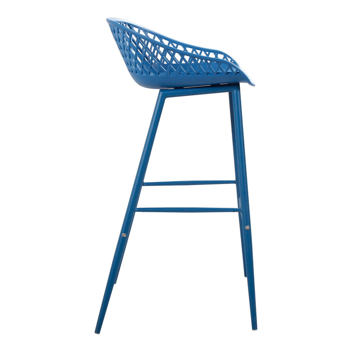 Piazza - Outdoor Barstool Barstool (Set of 2) - Blue