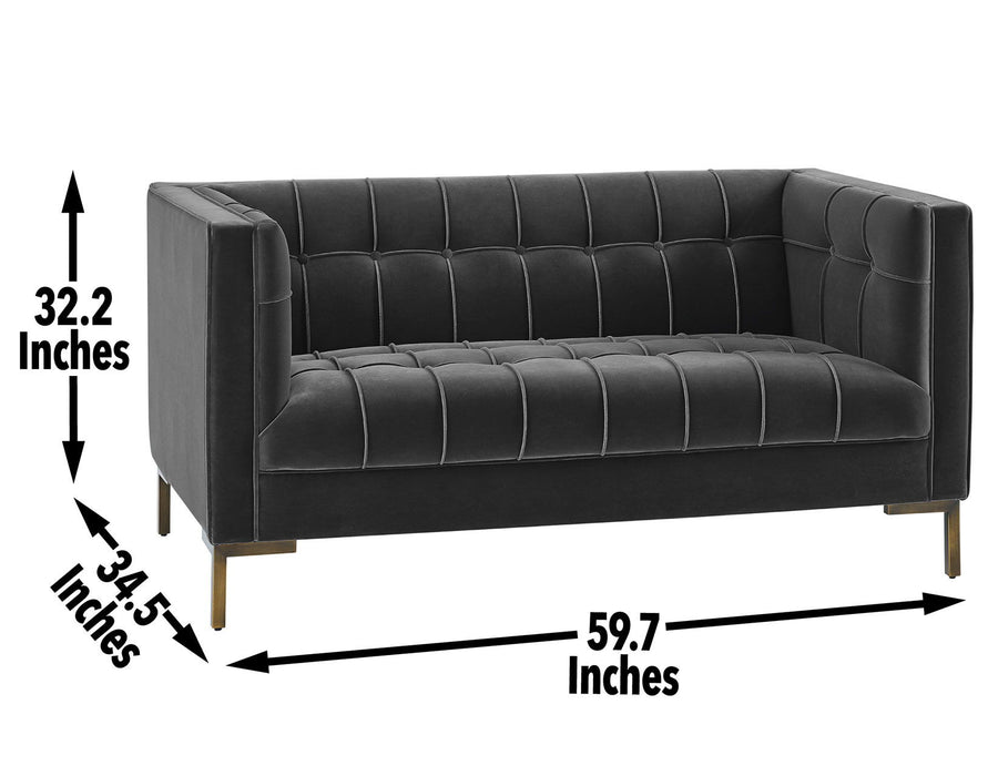 Isaac - Stitch Velvet Loveseat