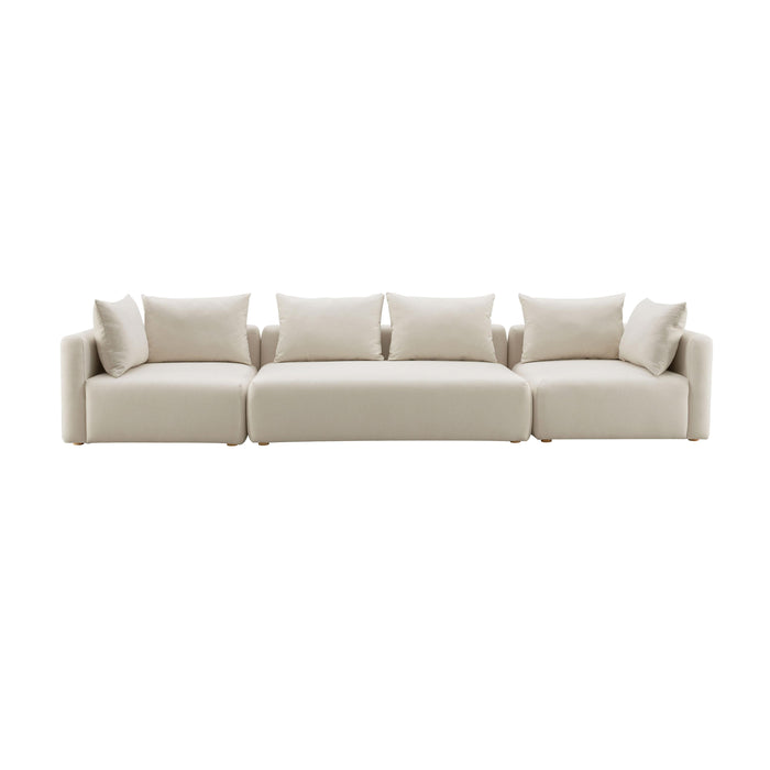 Hangover - Linen 145" Long Sofa - Cream