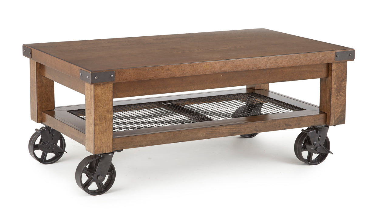 Hailee - Cocktail Table With Caster - Brown