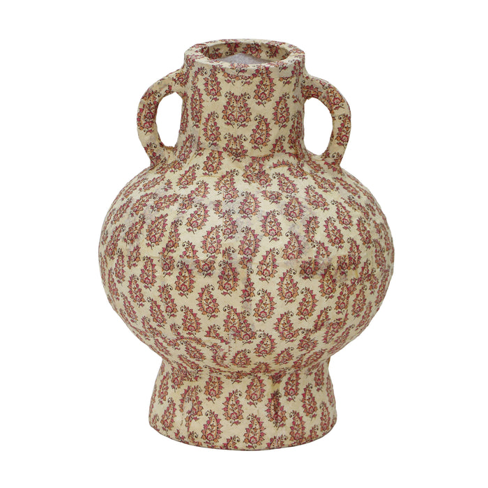 Cotton Mache - Paisley Vase - Peach