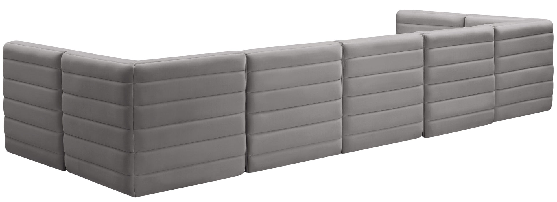 Quincy - Modular Sectional 7 Piece - Grey - Fabric