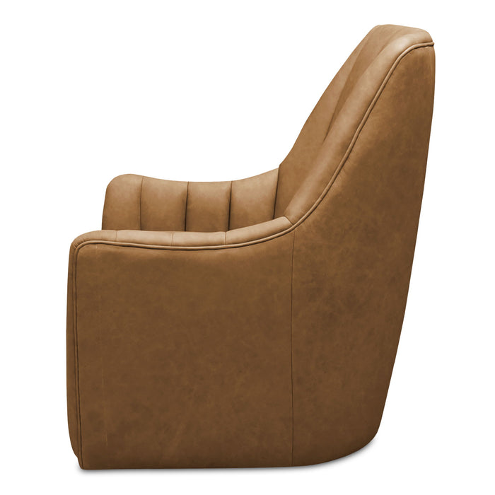 Bowie - Swivel Chair Leather - Tan