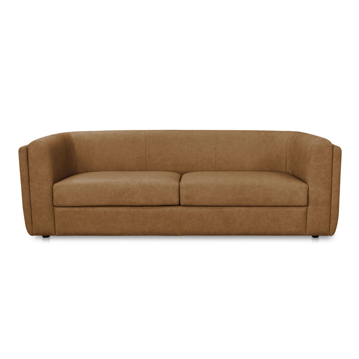 Alora - Leather Sofa - Tan