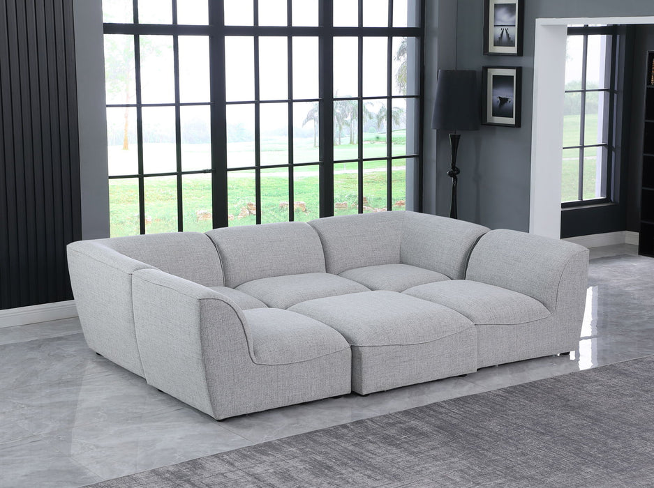 Miramar - Modular Sectional 6 Piece - Gray - Modern & Contemporary