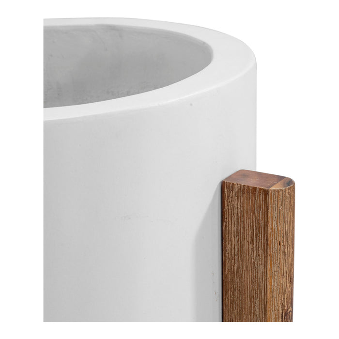 Everest - Round Planter - Light Cement