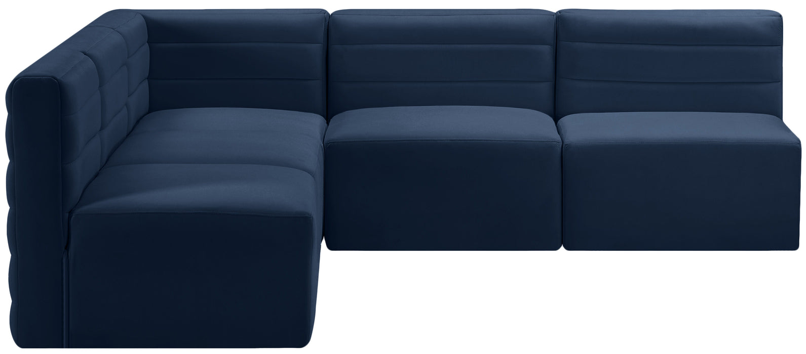 Quincy - Modular Sectional 5 Piece - Navy - Fabric - Modern & Contemporary