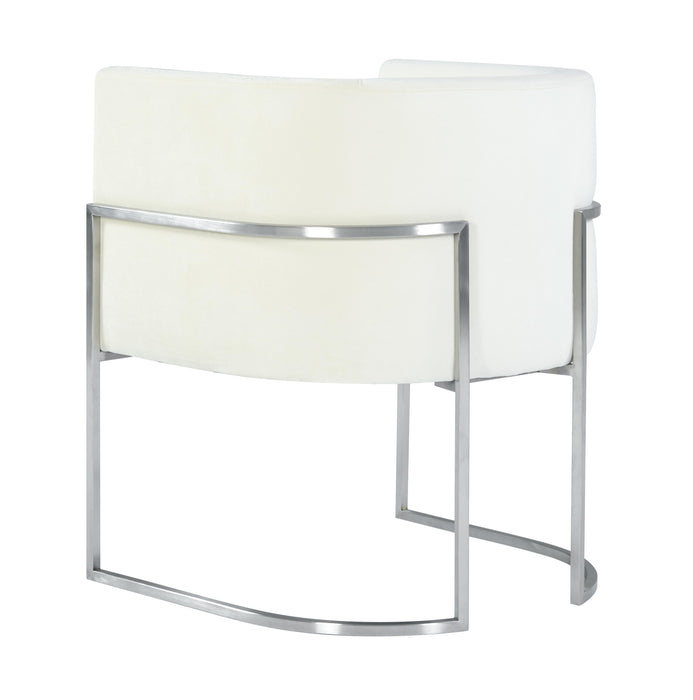 Giselle - Velvet Dining Chair Silver Leg