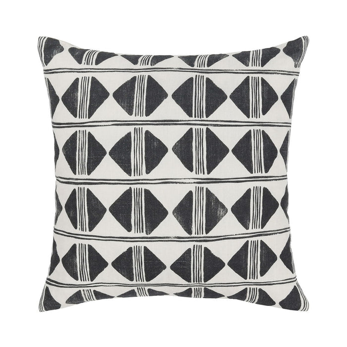 Radiant Oasis - Nubia Pillow 22' x 22' - Black/White