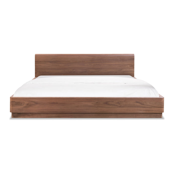 Round Off - Queen Bed - Natural Walnut