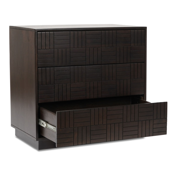 Denman - 3 Drawer Nightstand - Dark Brown