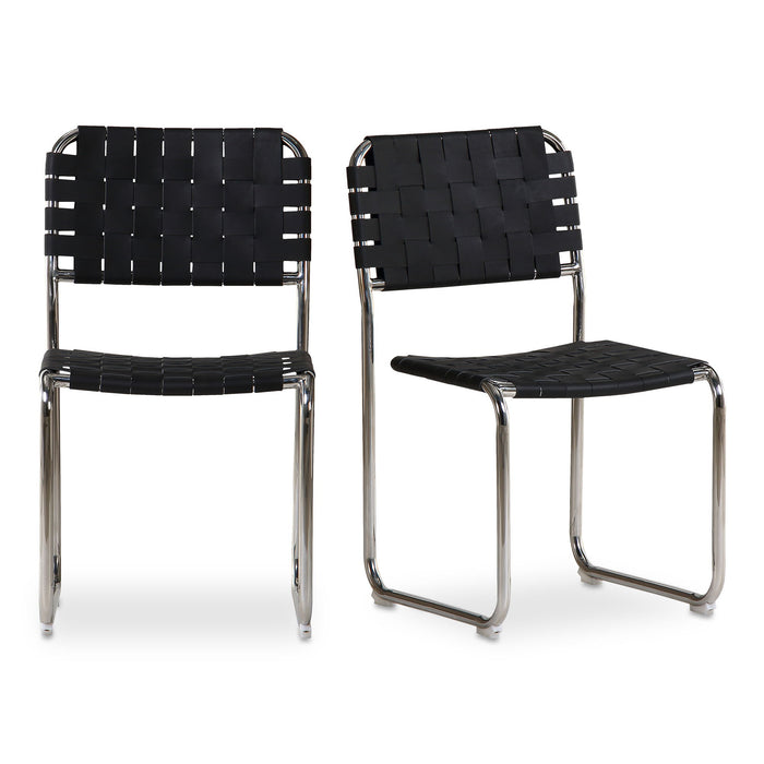 Moma - Stainless Steel Dining Chair (Set of 2) - Black