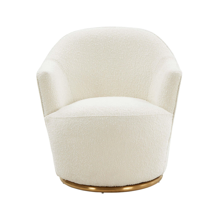 Skyla - Boucle Swivel Chair - Beige