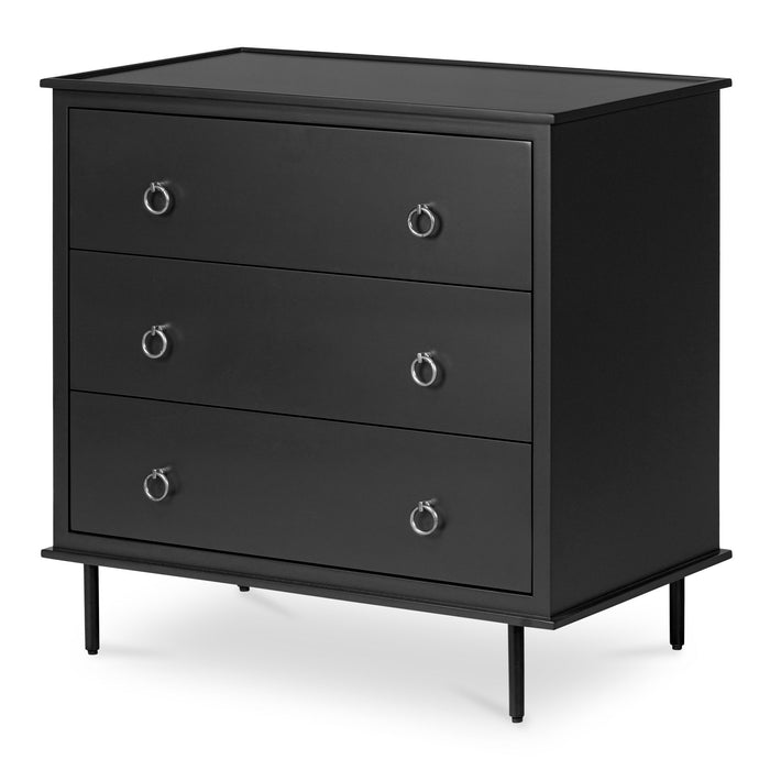 Reagan - 3 Drawer Nightstand - Black