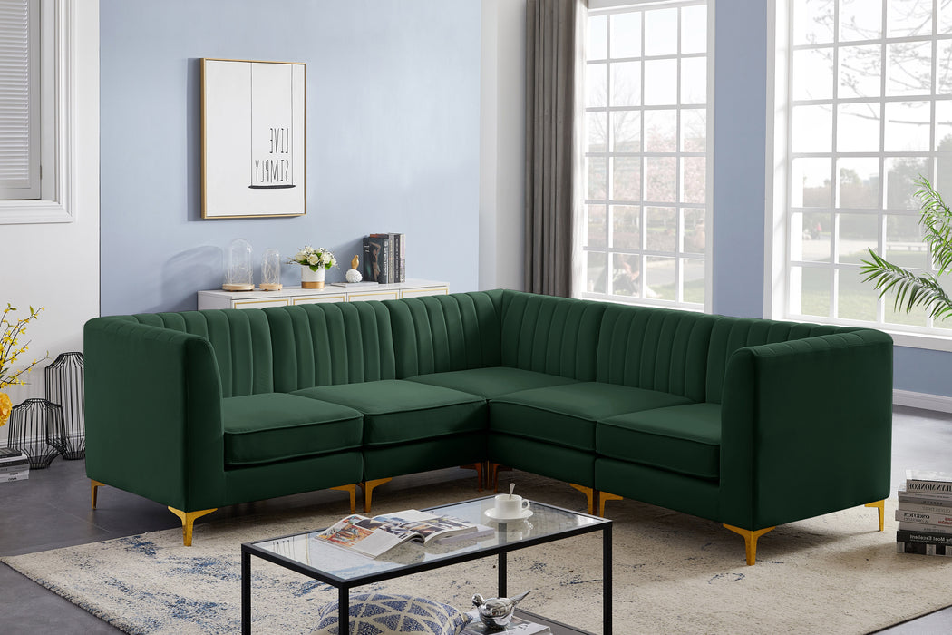 Alina - Modular Sectional 5 Piece - Green