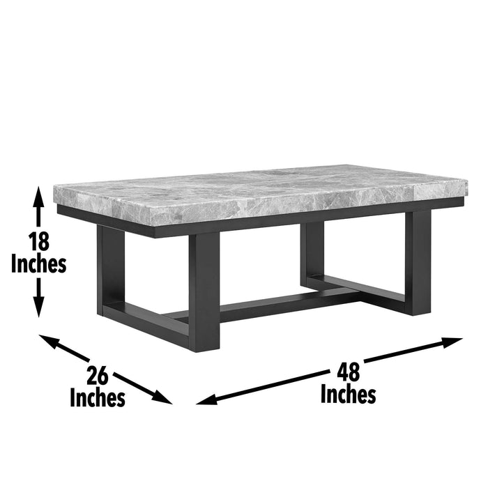 Lucca - Marble Top Coffee Table - Gray