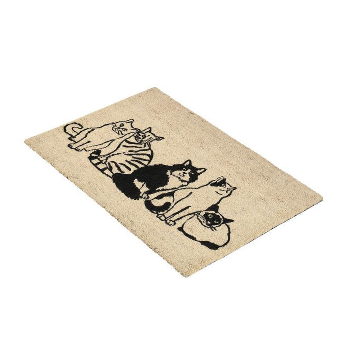 Doormats - Kitty Crew Doormat - Black/Sand