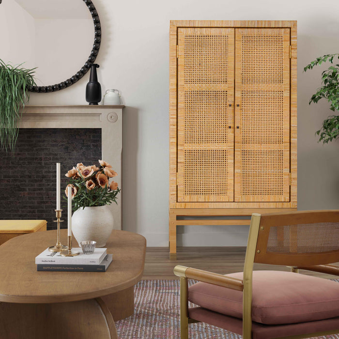 Amara - Woven Rattan Cabinet