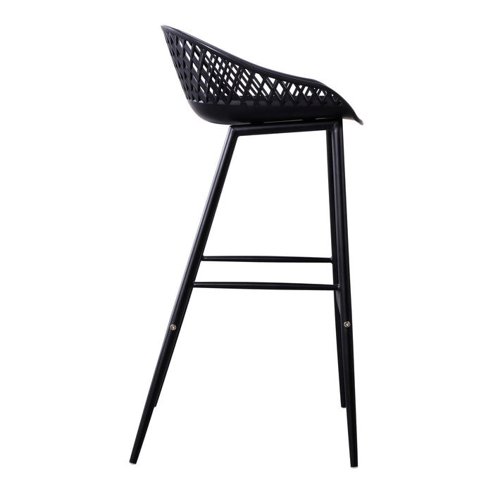 Piazza - Outdoor Barstool Barstool (Set of 2) - Black