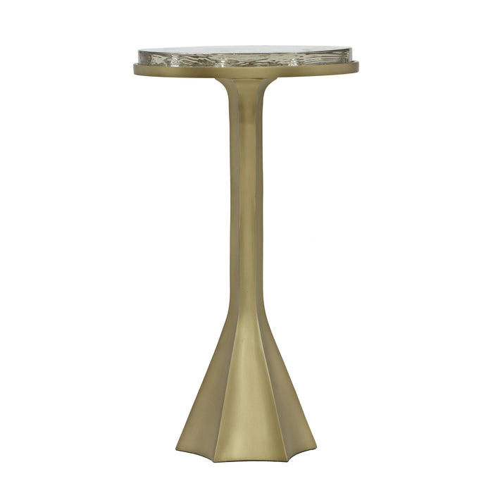 Gabrielle - Round Side Table - Antique Brass