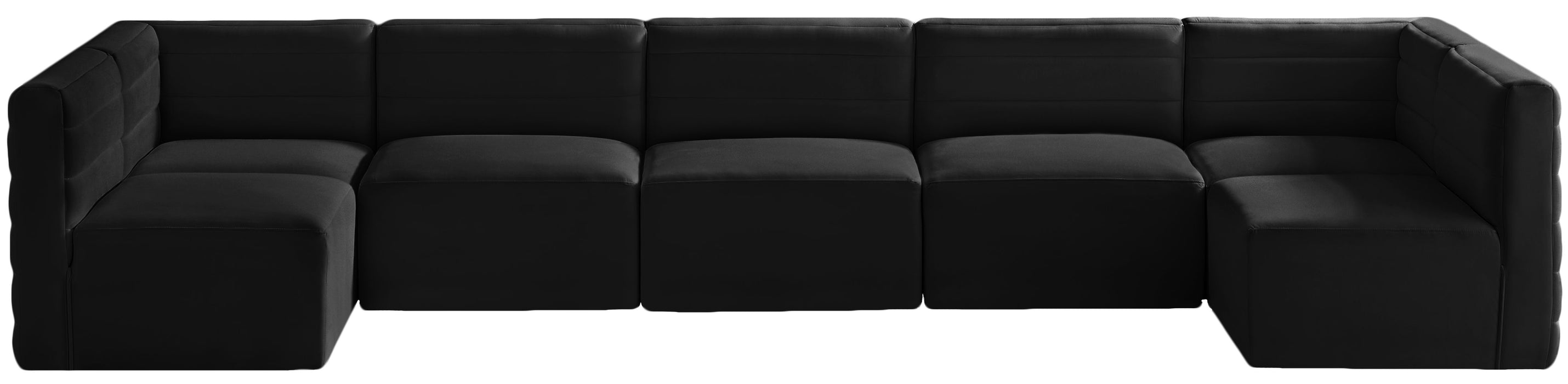 Quincy - Modular Sectional 7 Piece - Black - Fabric