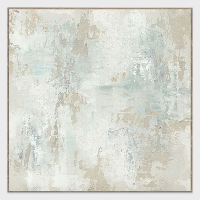 Sand - 48" x 48" Canvas Art - Pearl Silver