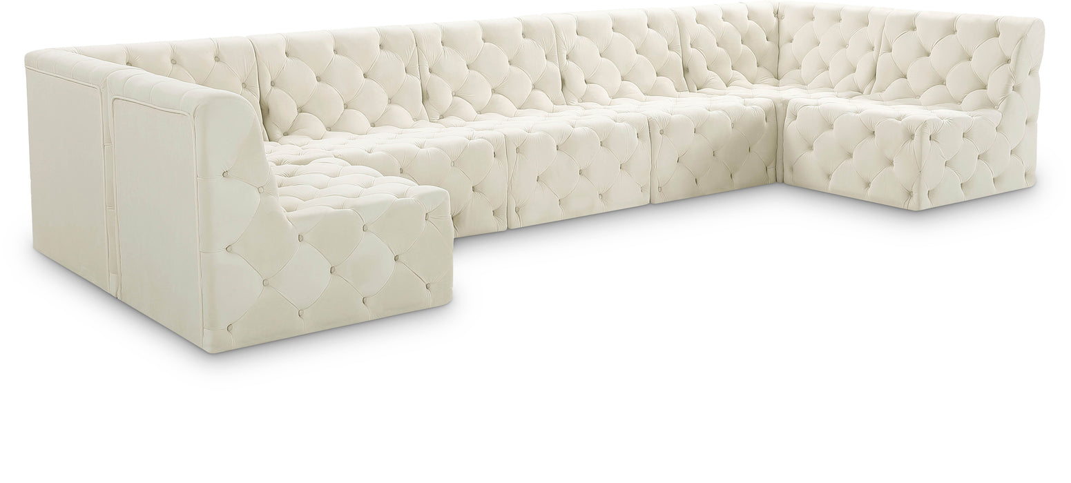 Tuft - Modular Sectional 7 Piece - Cream - Fabric