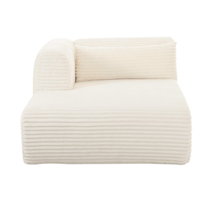 Tarra - Fluffy Oversized Corduroy Modular Chaise