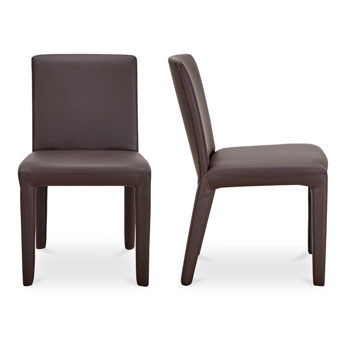 Monte - Dining Chair Vegan Leather (Set of 2) - Dark Brown