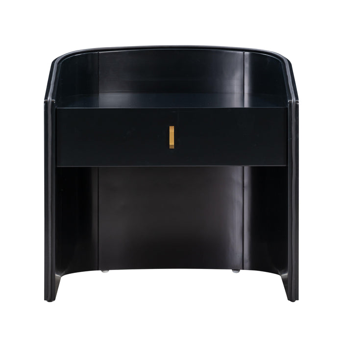 Collins - Lacquer Nightstand - Black